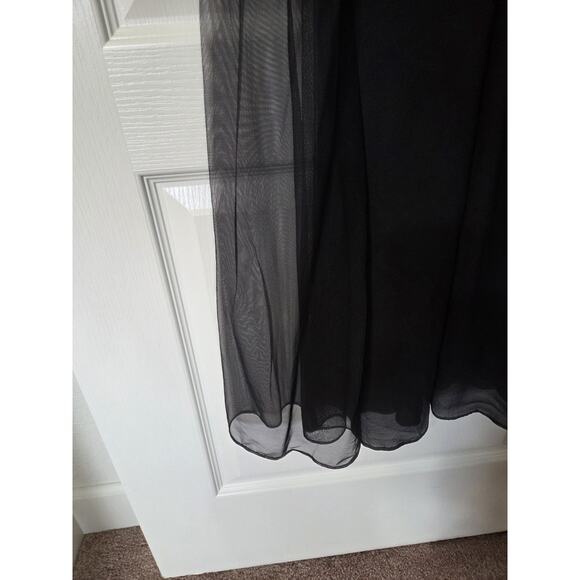 Victoria's Secret 100% Silk Black Sheer Sexy Lingerie Maxi Slip, Women's Small - Picture 11 of 12
